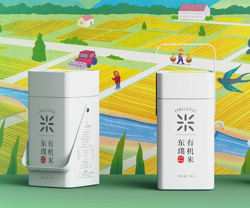 东璞农业&曦范尔 | 五福大米系列包装策划设计