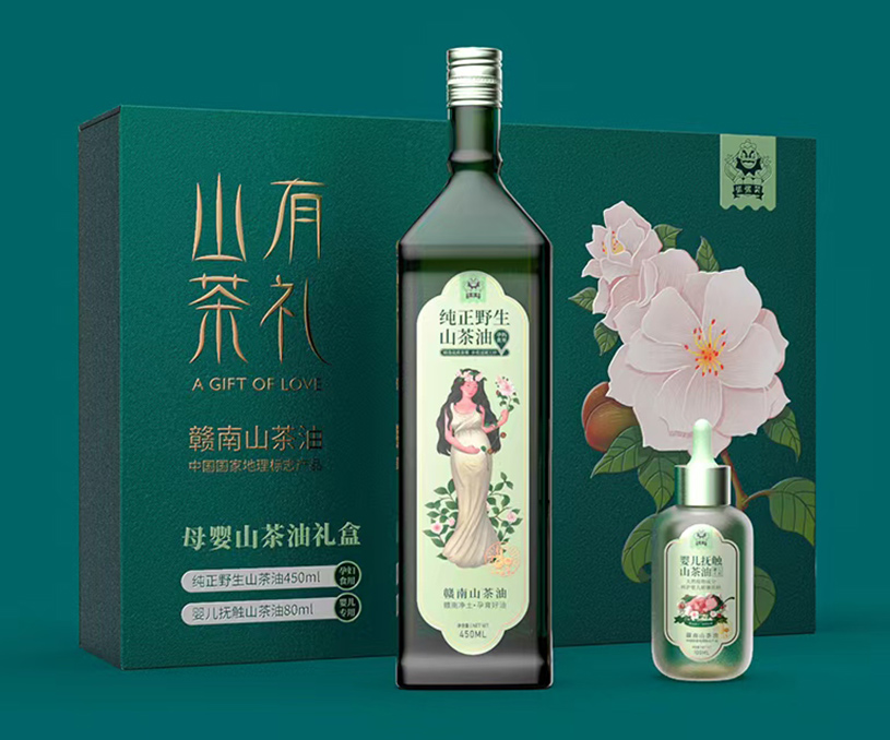 张张笑&曦范尔 | “山茶有礼”赣南山茶油礼盒包装设计策划